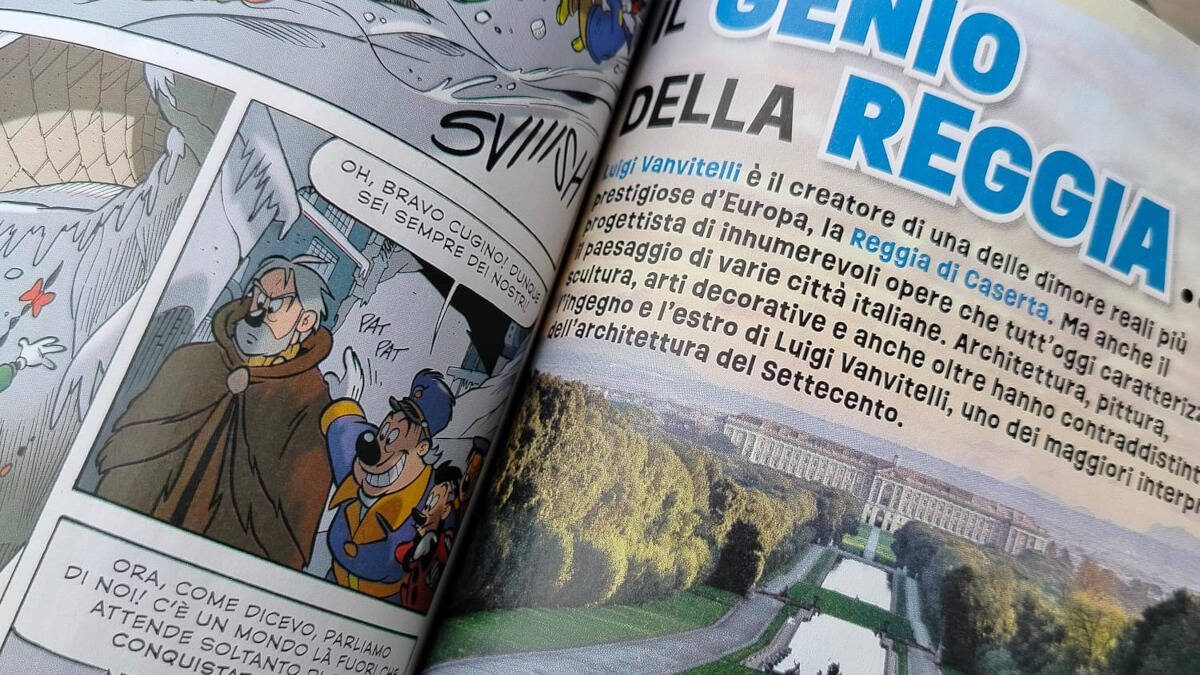 L Maggio In Edicola Il Numero Di Topolino Con La Storia A Fumetti Ispirata Alla Reggia Di Caserta