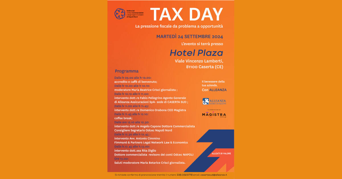 "Tax Day": La Pressione Fiscale da Problema a Opportunità