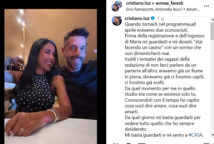 cristiano lo zupone e asmaa fares 