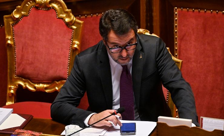 Matteo Salvini in Senato