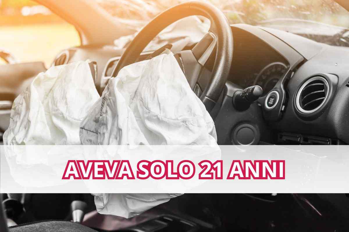 auto incidentata alla quale sono scoppiati gli airbag