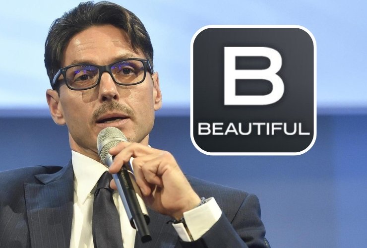 Pier Silvio Berlusconi e logo Beautiful