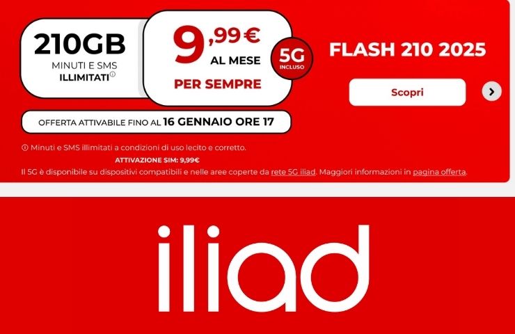 cosa offre la Flash 210 di Iliad 