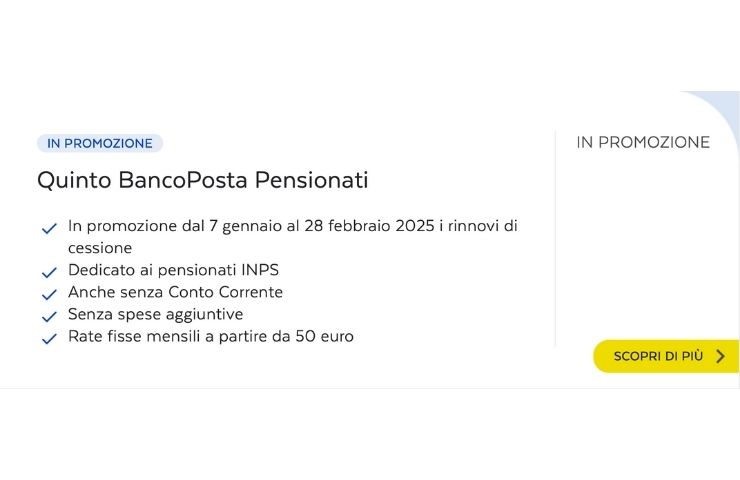 cessione quinto Poste 